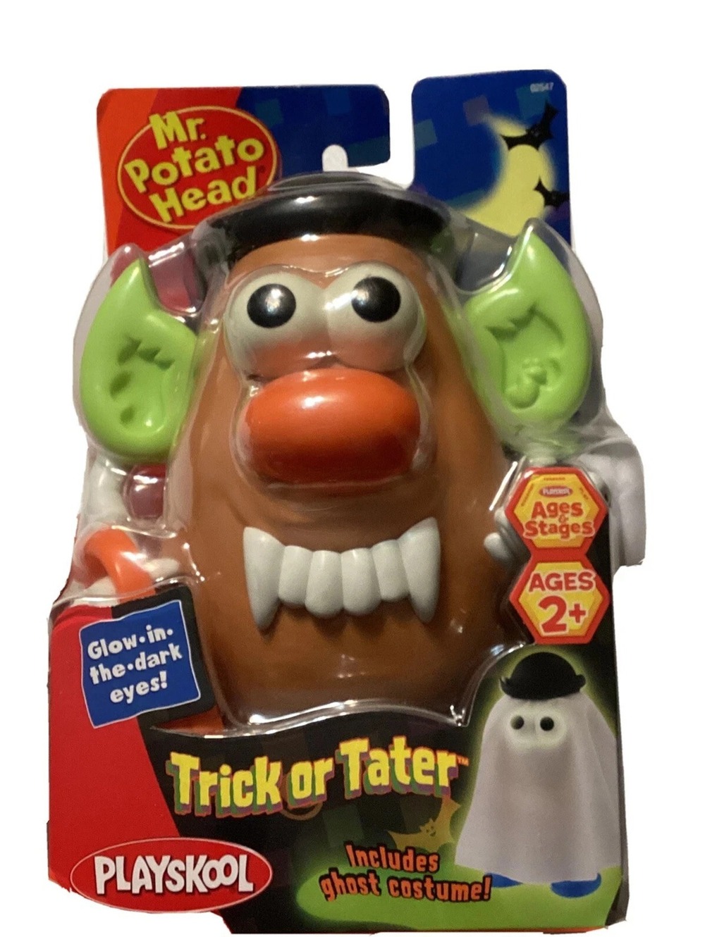 Vintage Halloween Glow in the Dark Mr. Potato Head Trick or Tater Figure NIB